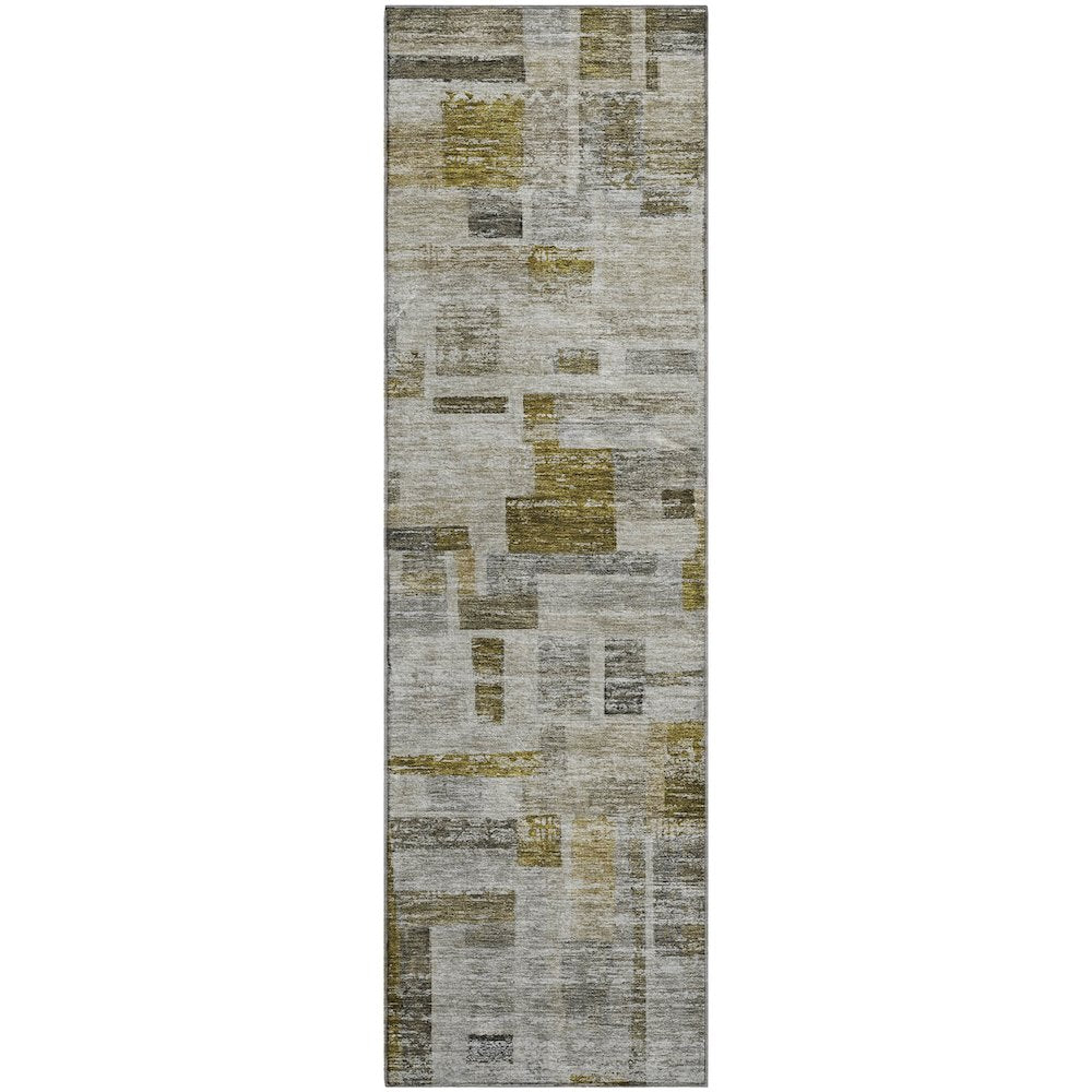 Premium Machine Washable Mayfield AMF1090 Taupe 2'3" x 7'6" Runner Rug