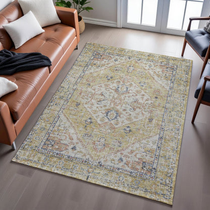 Premium Machine Washable Mayfield AMF1103 Wheat 2'6" x 3'10" Rug