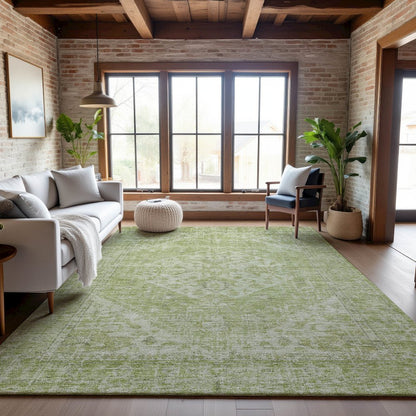 Premium Machine Washable Mayfield AMF1104 Sage 2'6" x 3'10" Rug
