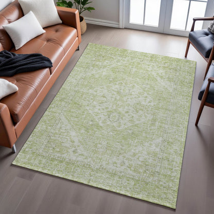 Premium Machine Washable Mayfield AMF1104 Sage 2'6" x 3'10" Rug
