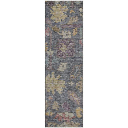 Premium Machine Washable Mayfield AMF1108 Blue 2'3" x 7'6" Runner Rug
