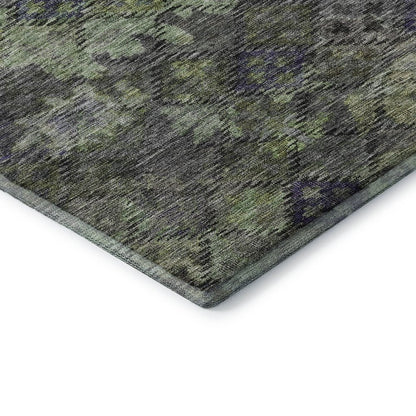 Premium Machine Washable Mayfield AMF1109 Green 1'8" x 2'6" Rug