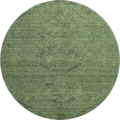 Premium Machine Washable Mayfield AMF1111 Fern 8' x 8' Round Rug