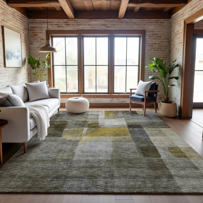 Premium Machine Washable Mayfield AMF1113 Taupe 2'6" x 3'10" Rug