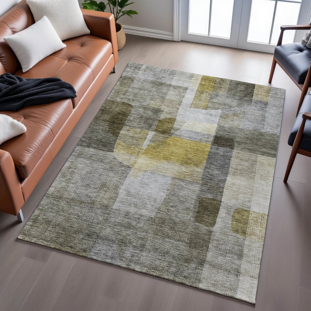 Premium Machine Washable Mayfield AMF1113 Taupe 2'6" x 3'10" Rug