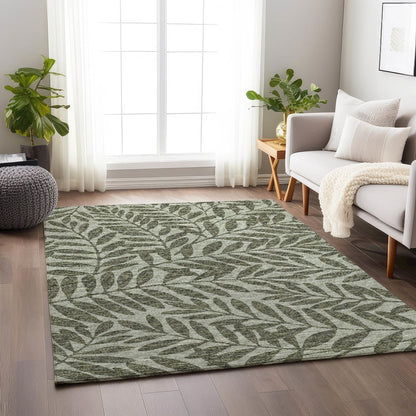 Premium Machine Washable Mayfield  Green 2'6" x 3'10" Rug