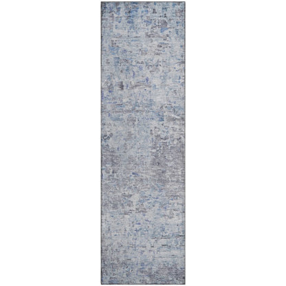 Premium Machine Washable Mayfield AMF1128 Sky 2'3" x 7'6" Runner Rug