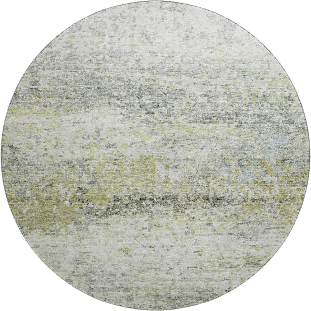 Premium Machine Washable Mayfield AMF1129 Aloe 8' x 8' Round Rug