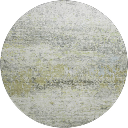 Premium Machine Washable Mayfield AMF1129 Aloe 8' x 8' Round Rug