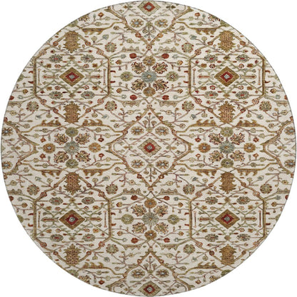 Premium Machine Washable Mayfield AMF1130 Ivory 8' x 8' Round Rug