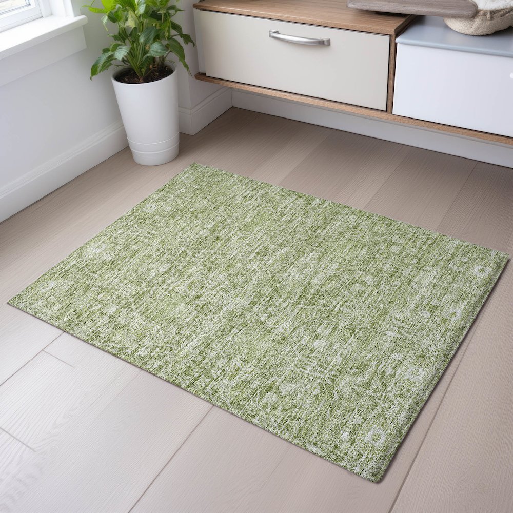 Premium Machine Washable Mayfield AMF1133 Aloe 1'8" x 2'6" Rug