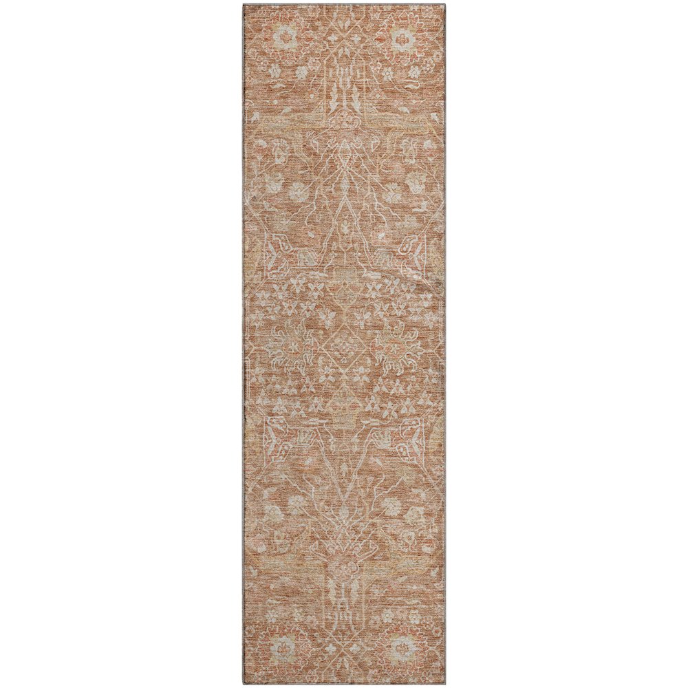 Premium Machine Washable Mayfield AMF1133 Coral 2'3" x 7'6" Runner Rug