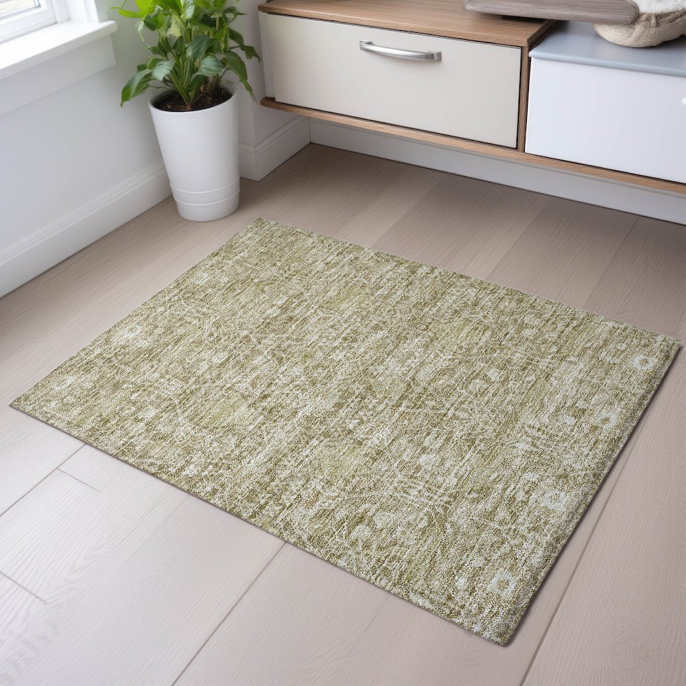 Premium Machine Washable Mayfield AMF1133 Taupe 1'8" x 2'6" Rug