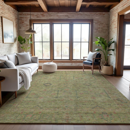 Premium Machine Washable Mayfield AMF1136 Aloe 2'6" x 3'10" Rug