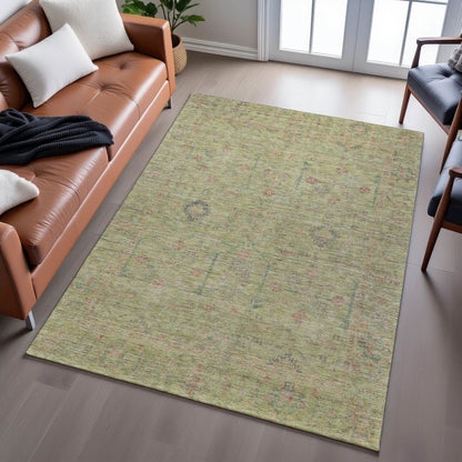 Premium Machine Washable Mayfield AMF1136 Aloe 2'6" x 3'10" Rug