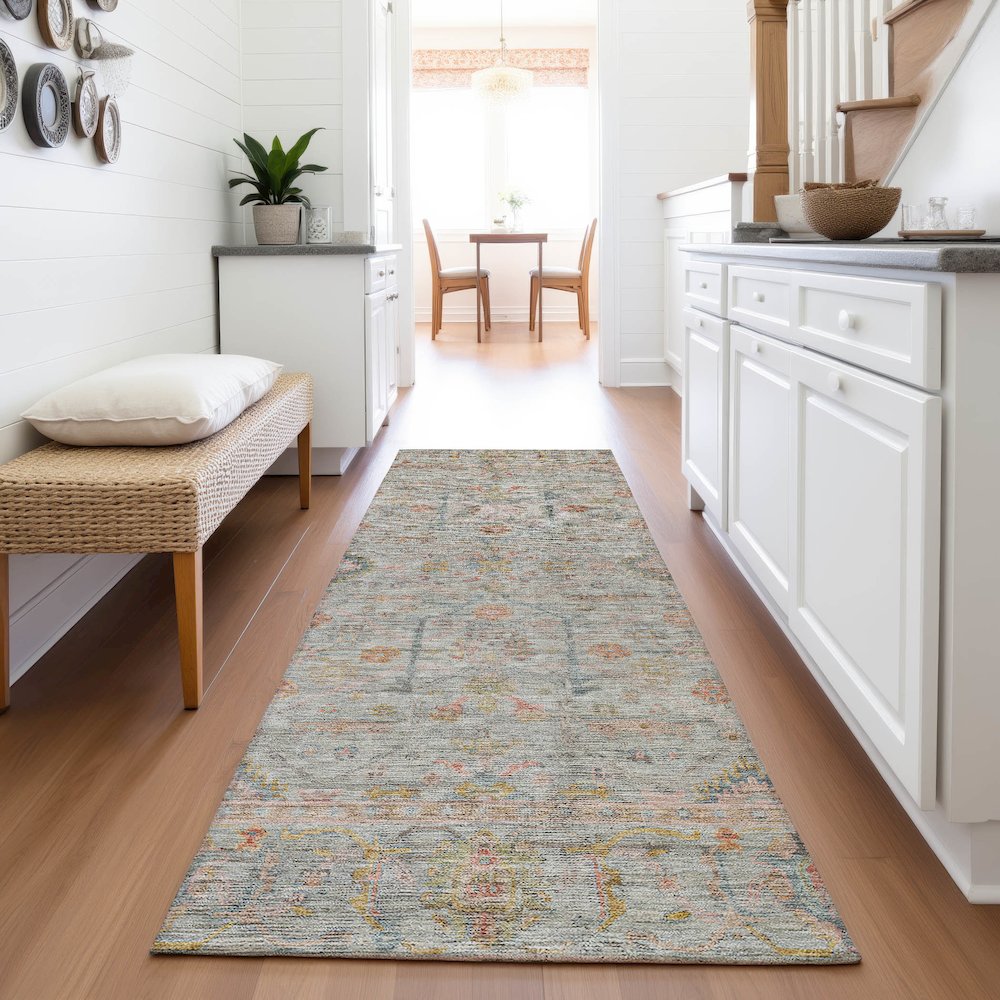 Premium Machine Washable Mayfield AMF1136 Taupe 2'3" x 7'6" Runner Rug