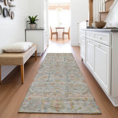 Premium Machine Washable Mayfield AMF1136 Taupe 2'3" x 7'6" Runner Rug