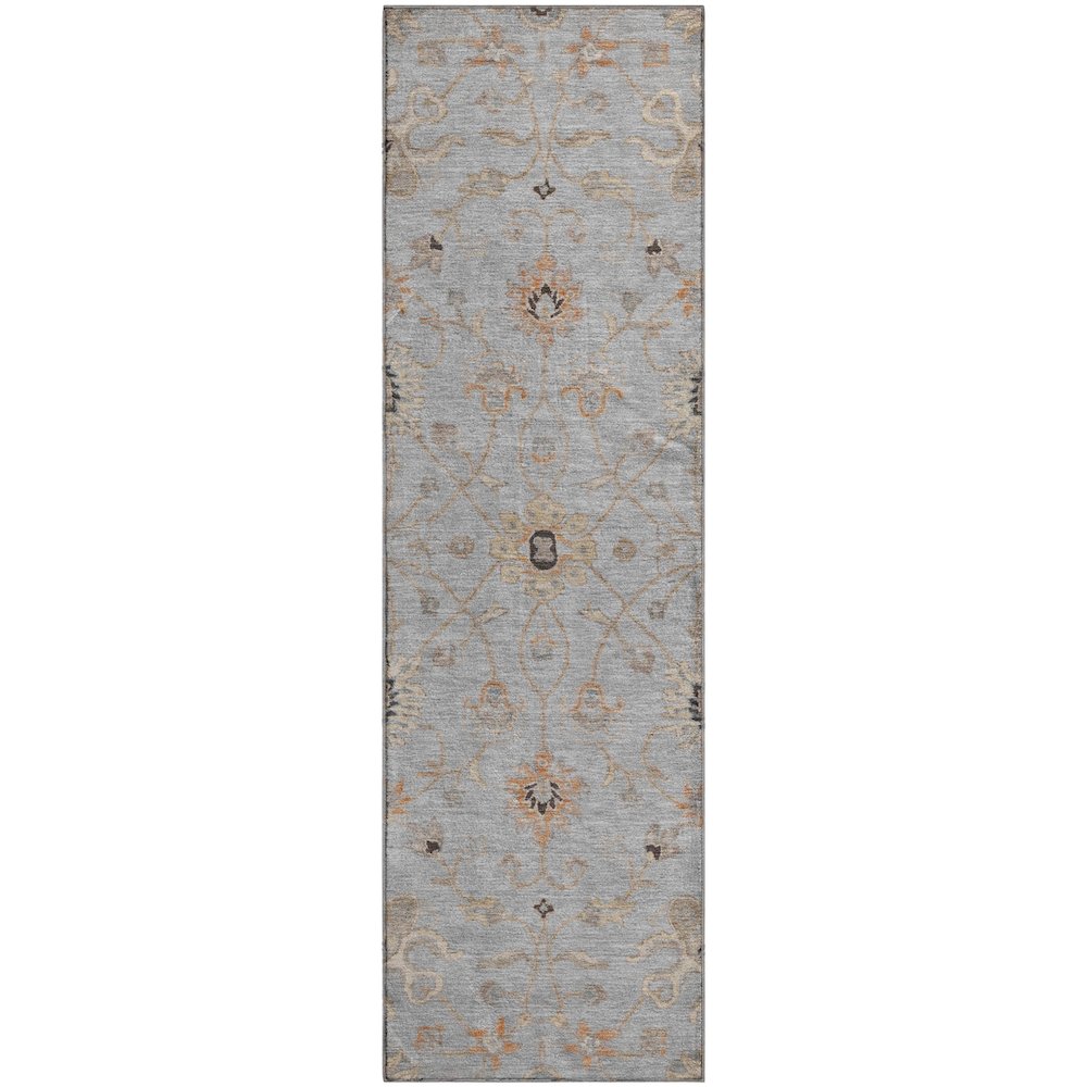 Premium Machine Washable Mayfield AMF1137 Gray 2'3" x 7'6" Runner Rug