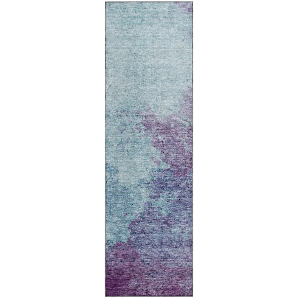 Premium Machine Washable Mayfield AMF1138 Sky 2'3" x 7'6" Runner Rug
