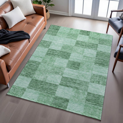 Premium Machine Washable Mayfield AMF1139 Green 2'6" x 3'10" Rug