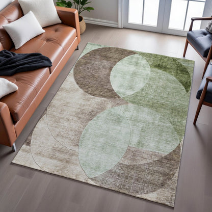 Premium Machine Washable Mayfield AMF1140 Aloe 2'6" x 3'10" Rug