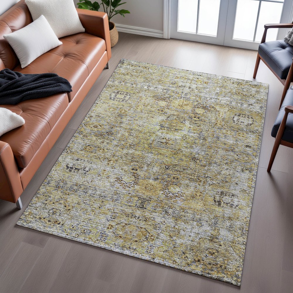 Premium Machine Washable Mayfield AMF1143 Aloe 2'6" x 3'10" Rug