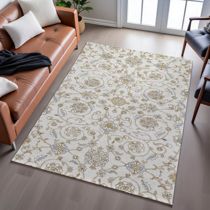 Premium Machine Washable Mayfield AMF1149 Ivory 2'6" x 3'10" Rug