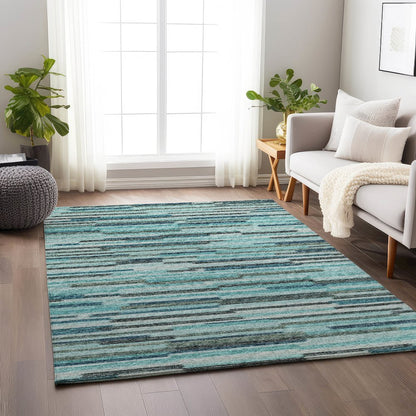 Premium Machine Washable Mayfield  Turquoise 2'6" x 3'10" Rug