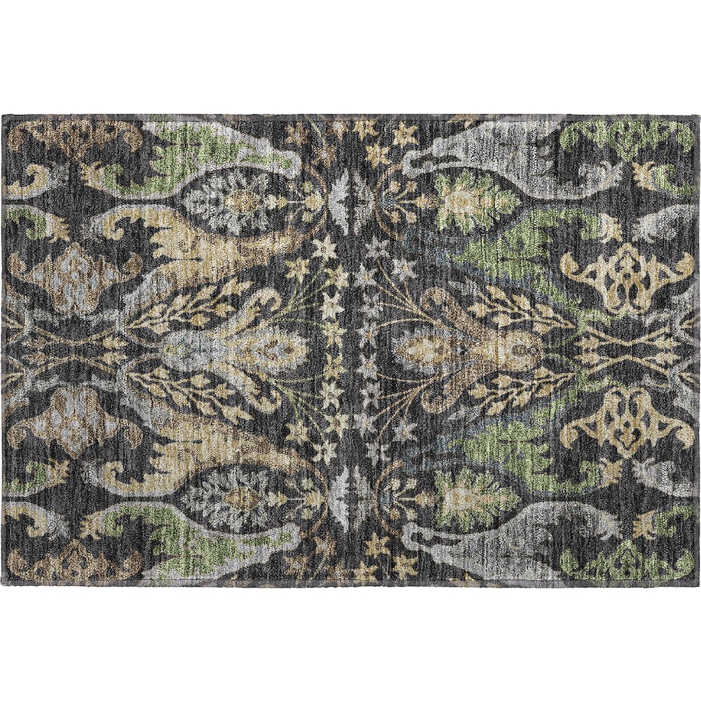 Premium Machine Washable Mayfield AMF1153 Black 1'8" x 2'6" Rug