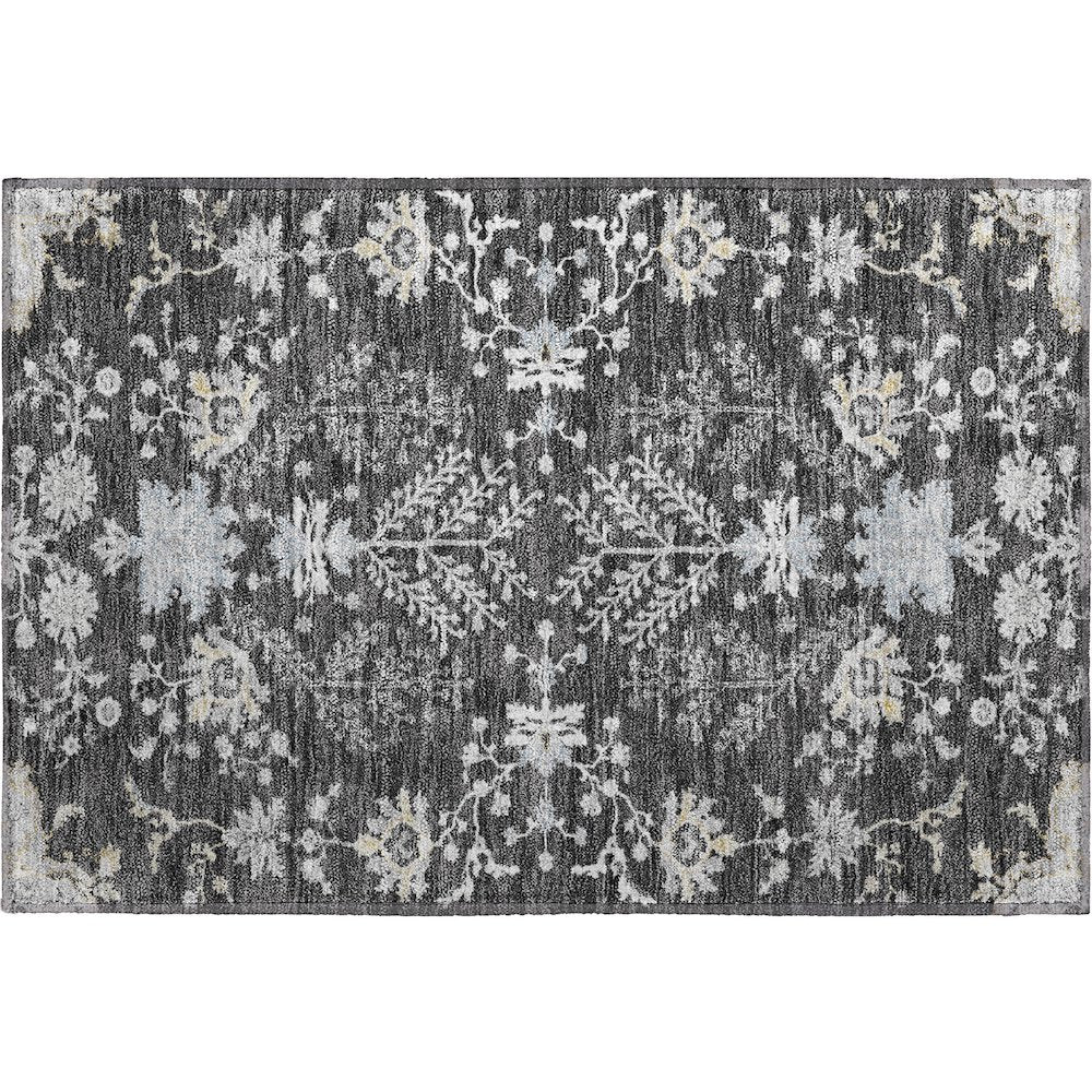 Premium Machine Washable Mayfield AMF1156 Charcoal 1'8" x 2'6" Rug