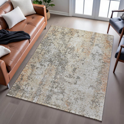 Premium Machine Washable Mayfield AMF1161 Terracotta 2'6" x 3'10" Rug