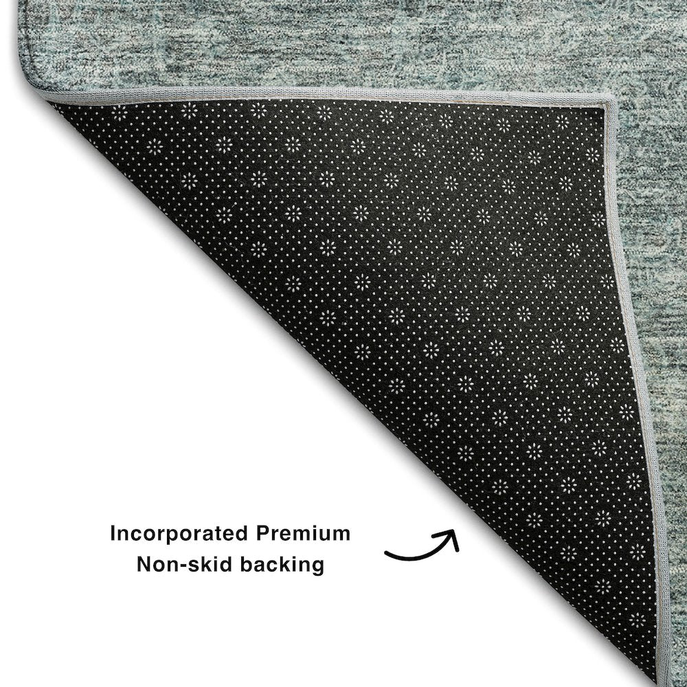 Premium Machine Washable Mayfield AMF1163 Seafoam 1'8" x 2'6" Rug