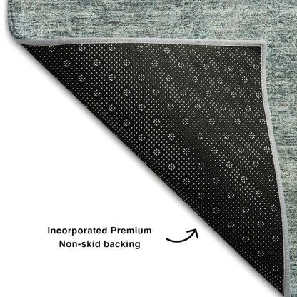 Premium Machine Washable Mayfield AMF1163 Seafoam 1'8" x 2'6" Rug
