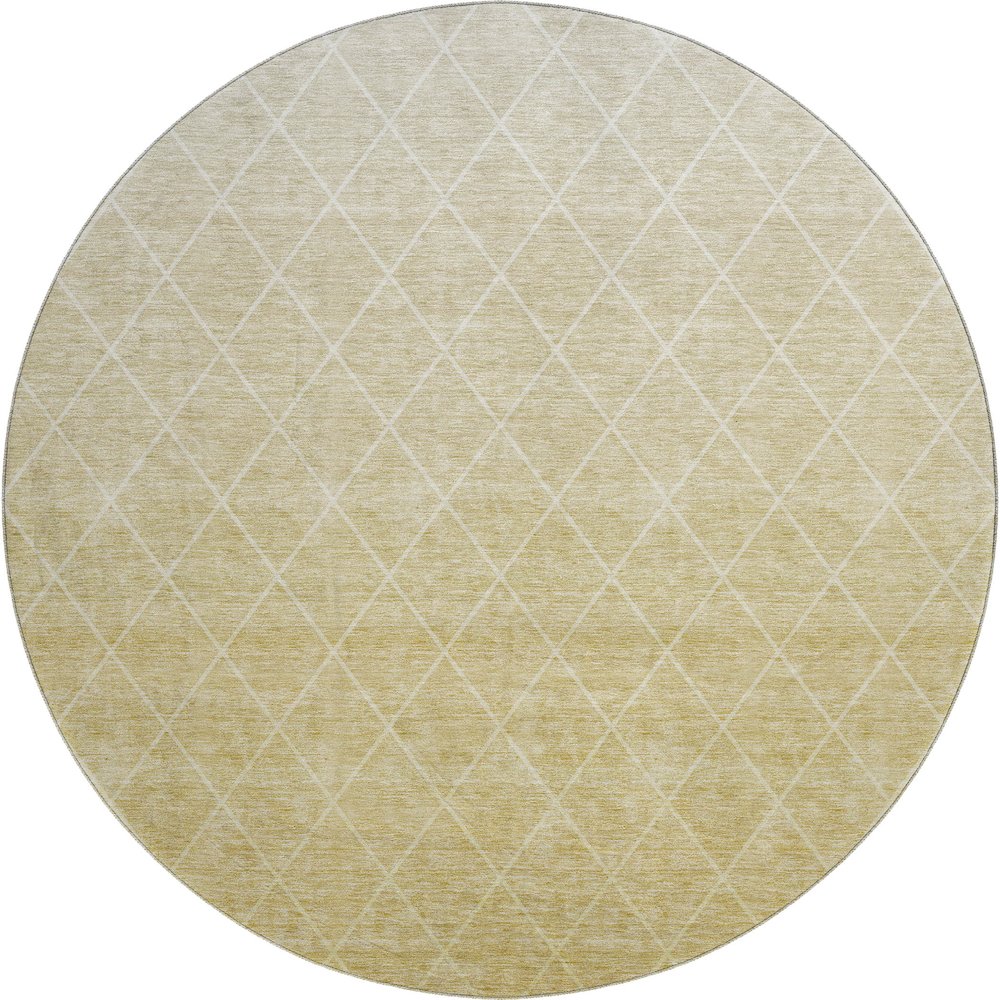 Premium Machine Washable Mayfield AMF1175 Wheat 8' x 8' Round Rug