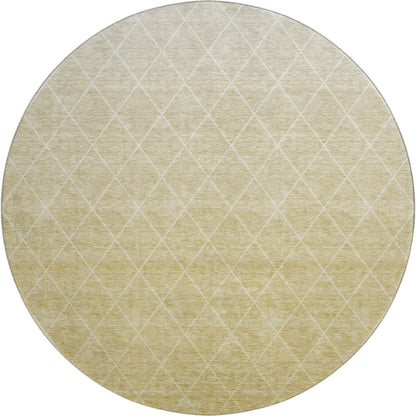 Premium Machine Washable Mayfield AMF1175 Wheat 8' x 8' Round Rug