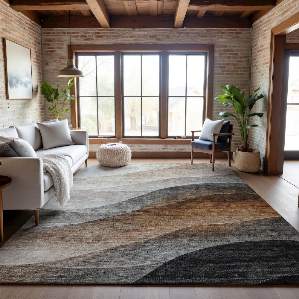 Premium Machine Washable Mayfield AMF1176 Khaki 2'6" x 3'10" Rug