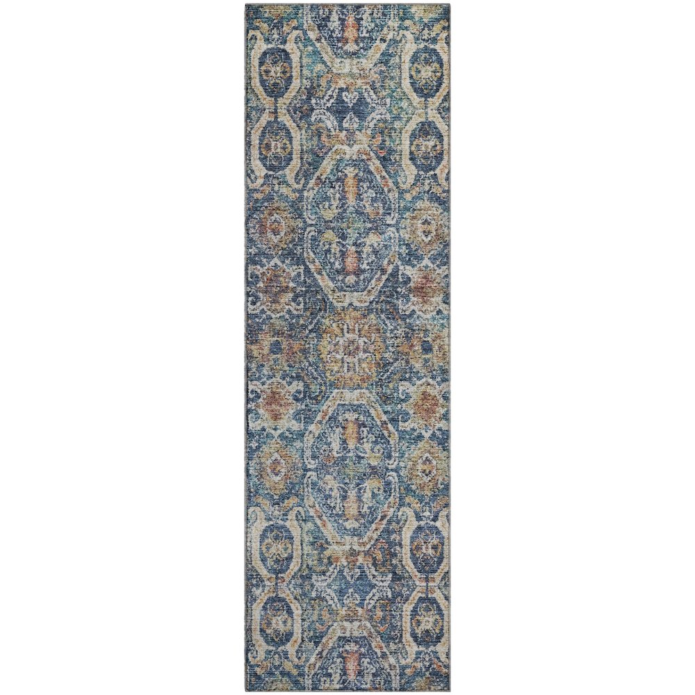 Premium Machine Washable Mayfield AMF1181 Denim 2'3" x 7'6" Runner Rug