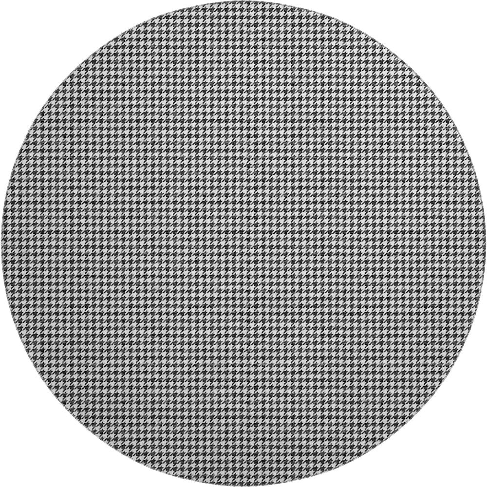 Premium Machine Washable Mayfield  Black 8' x 8' Round Rug