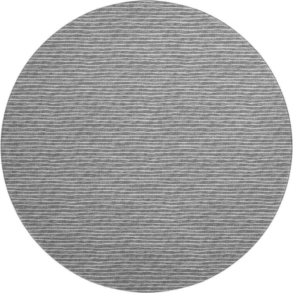 Premium Machine Washable Mayfield  Gray 8' x 8' Round Rug