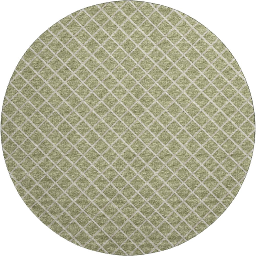 Premium Machine Washable Mayfield  Aloe 8' x 8' Round Rug