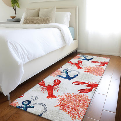 Premium Machine Washable Mayfield  Ivory 2'3" x 7'6" Runner Rug