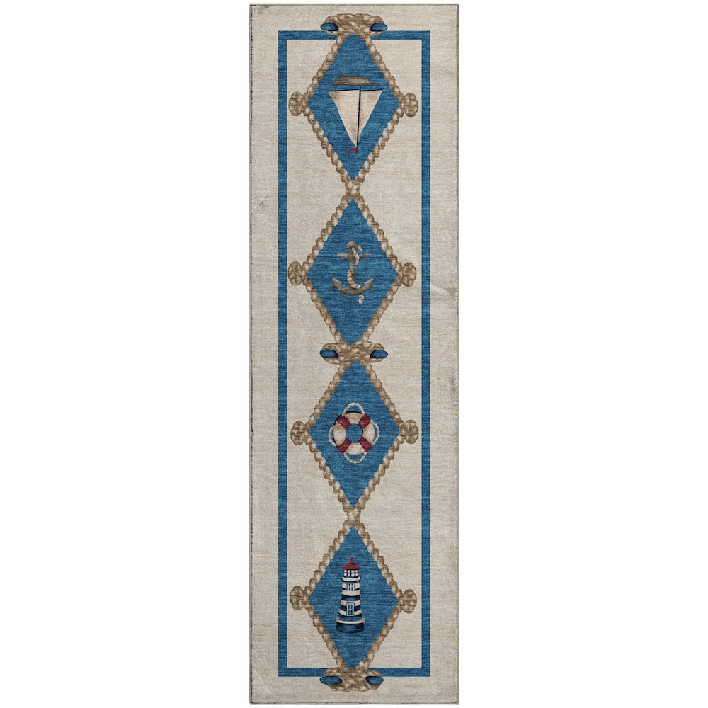 Premium Machine Washable Mayfield  Ivory 2'3" x 7'6" Runner Rug