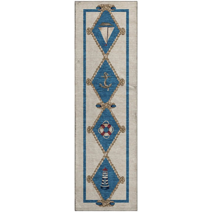 Premium Machine Washable Mayfield  Ivory 2'3" x 7'6" Runner Rug