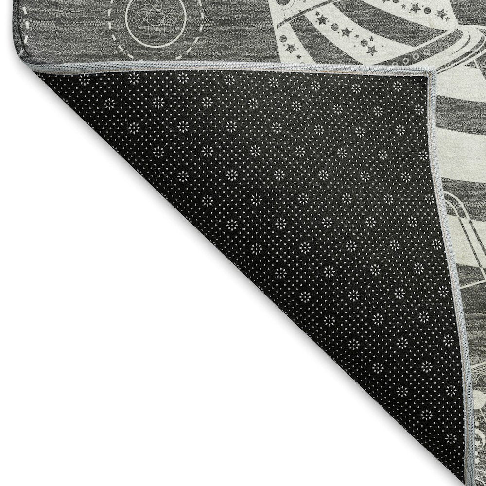 Premium Machine Washable Mayfield  Gray 1'8" x 2'6" Rug