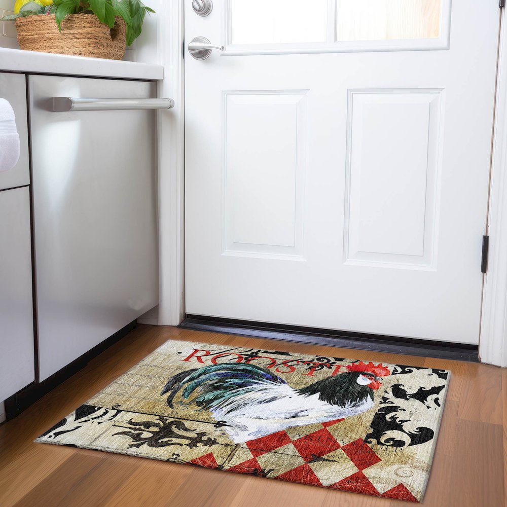 Premium Machine Washable Mayfield  Midnight 1'8" x 2'6" Rug