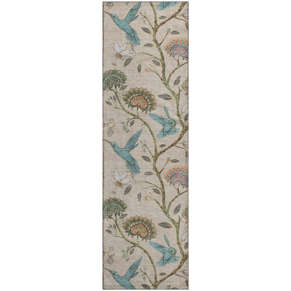 Premium Machine Washable Mayfield  Beige 2'3" x 7'6" Runner Rug