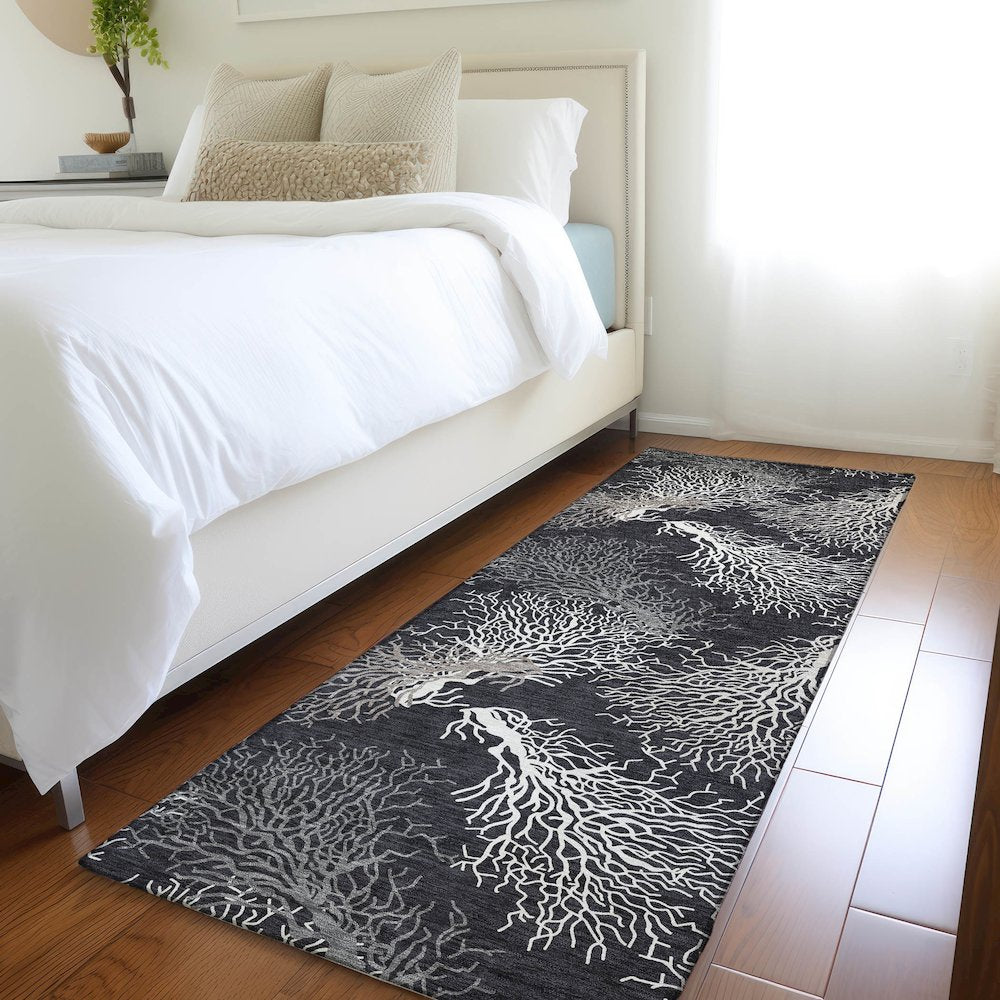 Premium Machine Washable Mayfield  Midnight 2'3" x 7'6" Runner Rug