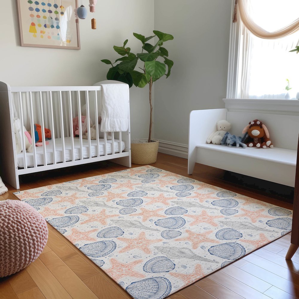 Premium Machine Washable Mayfield  Peach 2'6" x 3'10" Rug