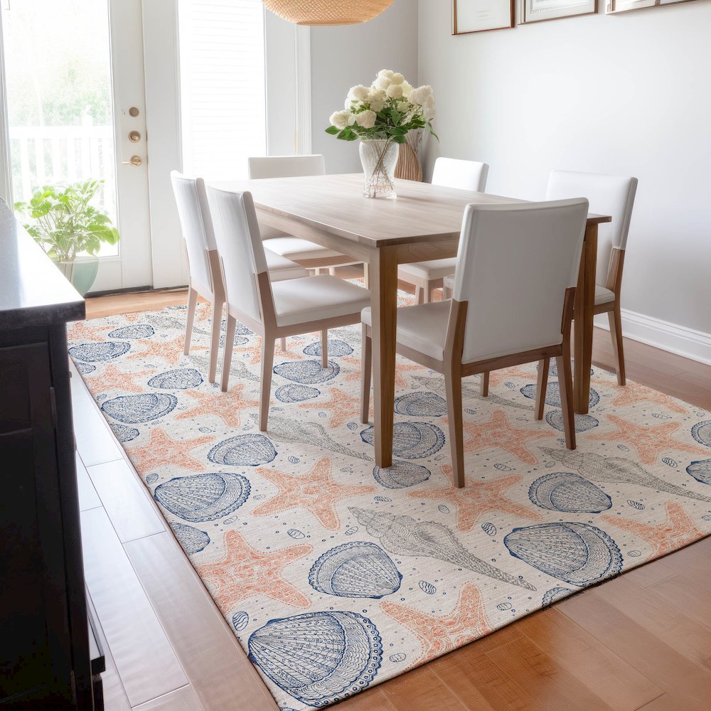 Premium Machine Washable Mayfield  Peach 2'6" x 3'10" Rug