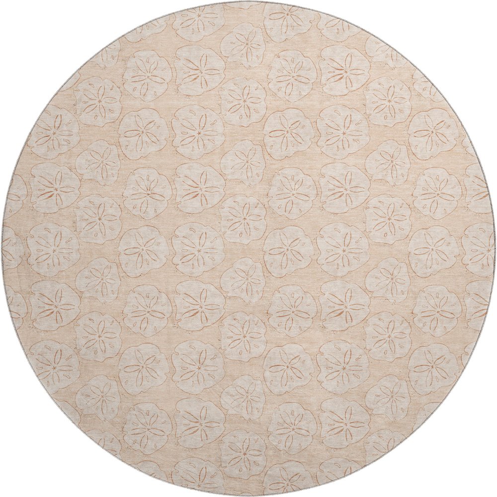 Premium Machine Washable Mayfield  Nectarine 8' x 8' Round Rug